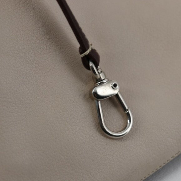 Luis Esteve Crossbody Handbag Womens Small Cream Brown Leather Lined Pockets - Picture 8 of 11